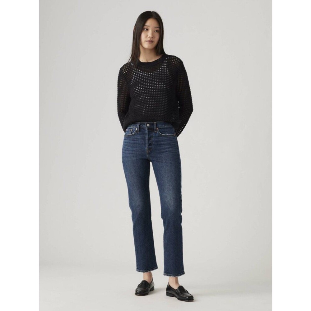 Levi's Wedgie Straight Dark Medium Wash Denim Jeans Size Woman's 29